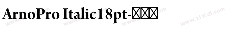 ArnoPro Italic18pt字体转换
